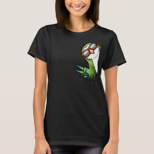 Monk Parakeet Quaker Parrot Bird From Side Sunglas T-Shirt