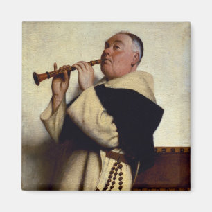 Monk Playing a Clarinet Magnet