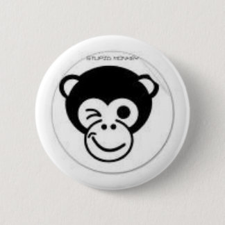 monkey 6 cm round badge