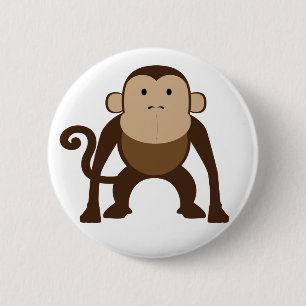 Monkey 6 Cm Round Badge