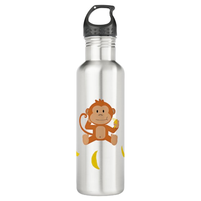 Monkey and bananas 710 ml water bottle (Front)