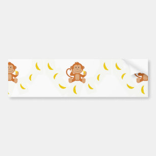 Monkey and bananas bumper sticker