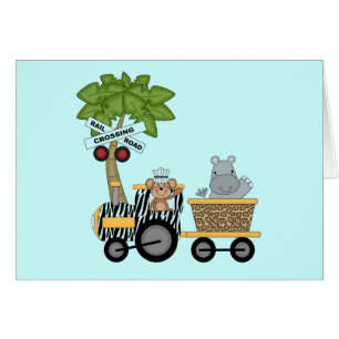 Monkey and Hippo Train Tshirts and Gifts