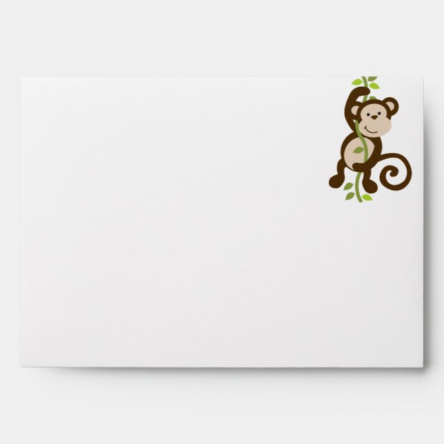Monkey and Polka Dots Envelope (Front)