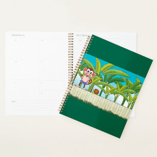 Monkey and Snail in Tropical Jungle Scene Planner
