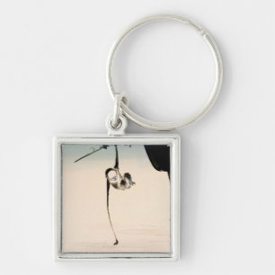 Monkey and the Moon Reflection Key Ring