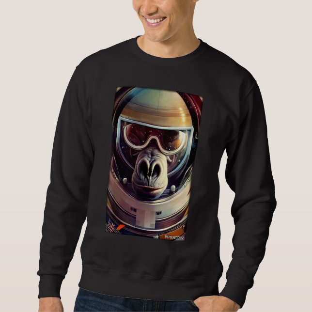 Monkey Ape Animal Astronaut Space Universe Galaxy  Sweatshirt (Front)