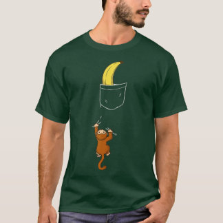 Monkey Ape Chimpanzee Orangutan Pocket T-Shirt