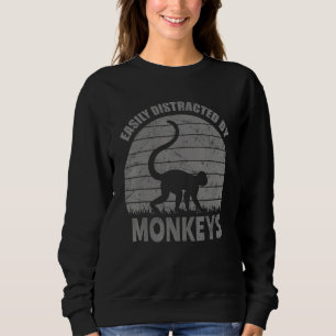 Monkey Ape Easily Distracted By Monkeys For Youth Sweatshirt