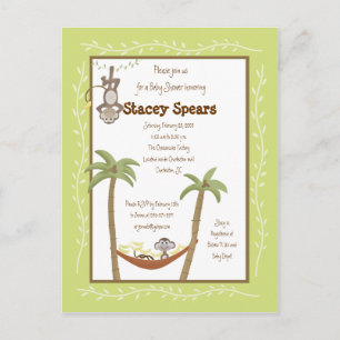 Monkey Around Baby Shower Invitations