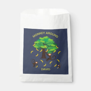 "Monkey Around" Monkeys Going Bananas Favour Bags