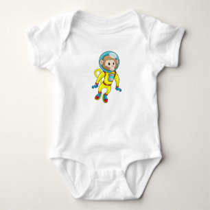 Monkey as Astronaut Baby Bodysuit