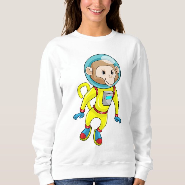 Monkey as Astronaut Sweatshirt (Front)