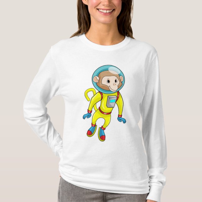 Monkey as Astronaut T-Shirt (Front)