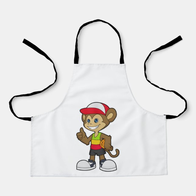 Monkey as Basketball player with Basketball Apron (Front)