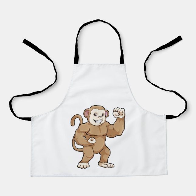 Monkey as Bodybuilder at Bodybuilding Apron (Front)