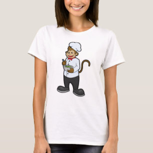 Monkey as Cook with Bowl T-Shirt
