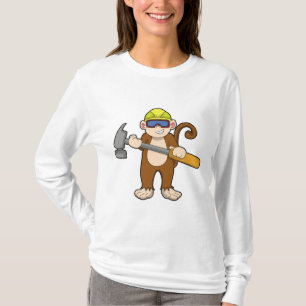 Monkey as Craftsman with Hammer T-Shirt