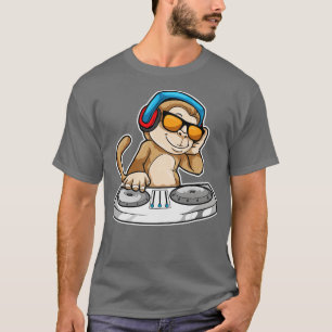 Monkey as DJ with Headphones Mixing desk T-Shirt