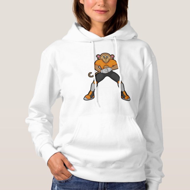 Monkey as Football player with Football Hoodie (Front)