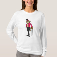Monkey as Gentleman with Hat & Walking stick