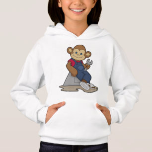 Monkey as Mechanic with Wrench