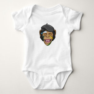Monkey as Painter Baby Bodysuit