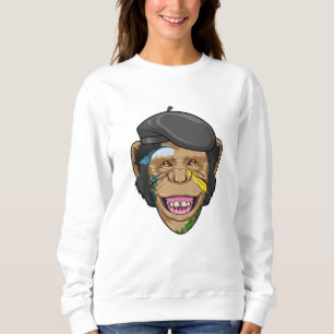 Monkey as Painter Sweatshirt