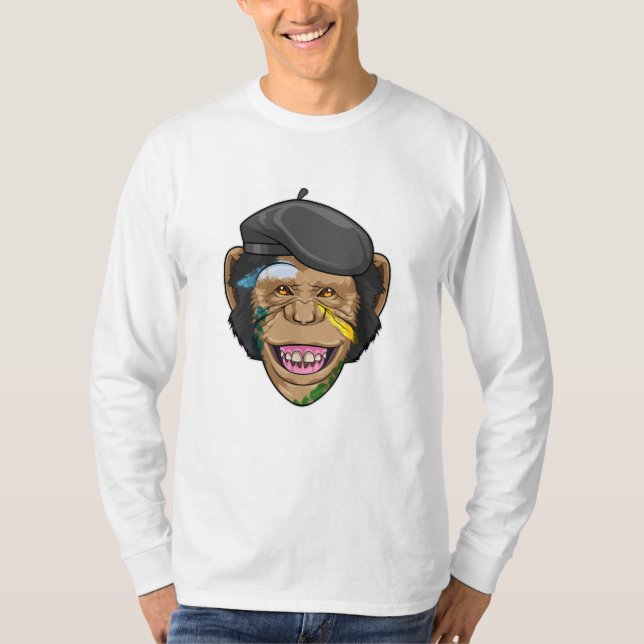 Monkey as Painter T-Shirt (Front)