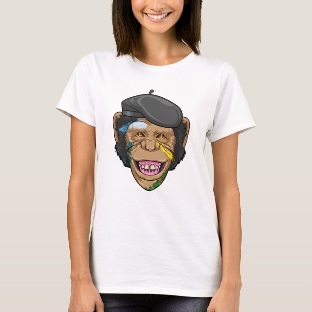 Monkey as Painter T-Shirt (Front)
