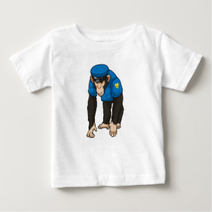 Monkey as Police officer with Uniform Baby T-Shirt