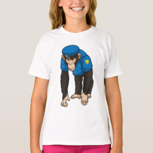 Monkey as Police officer with Uniform T-Shirt