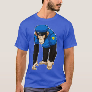 Monkey as Police officer with Uniform T-Shirt
