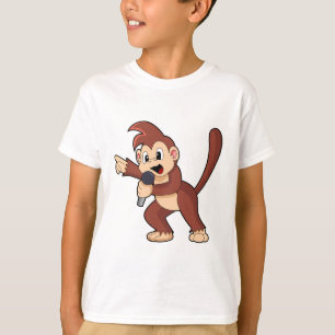 Monkey as Singer with Microphone.PNG T-Shirt