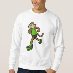 Monkey as Skater with Inline skates Sweatshirt