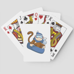 Monkey as Snowboarder with Sonowboard.PNG Playing Cards