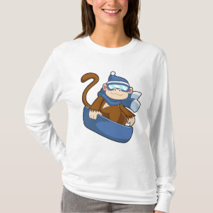 Monkey as Snowboarder with Sonowboard.PNG T-Shirt