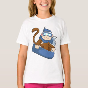 Monkey as Snowboarder with Sonowboard.PNG T-Shirt
