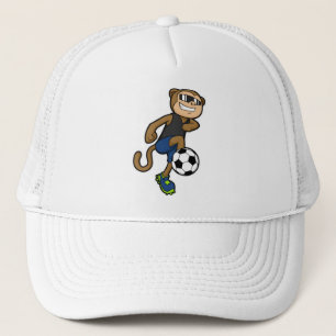Monkey as Soccer player at Soccer Trucker Hat