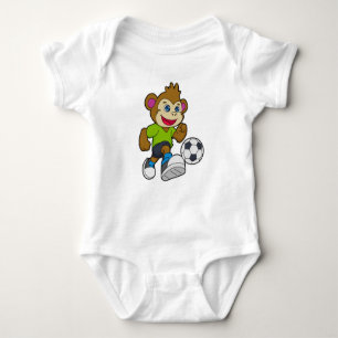 Monkey as Soccer player with Soccer Baby Bodysuit
