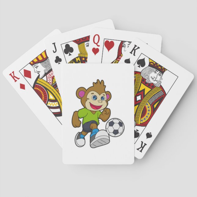 Monkey as Soccer player with Soccer Playing Cards (Back)