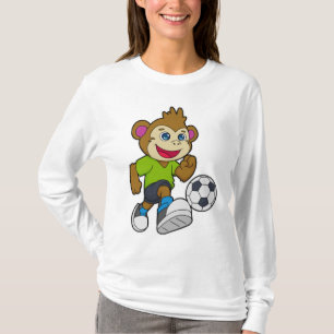 Monkey as Soccer player with Soccer T-Shirt