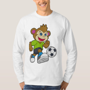 Monkey as Soccer player with Soccer T-Shirt