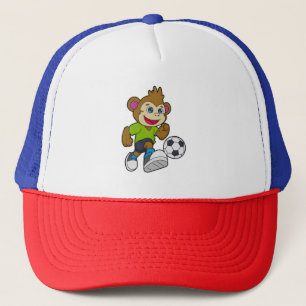 Monkey as Soccer player with Soccer Trucker Hat