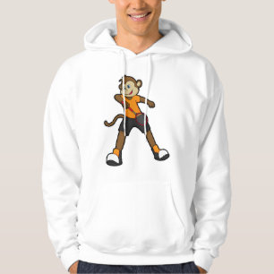 Monkey as Tennis player with Tennis racket Hoodie