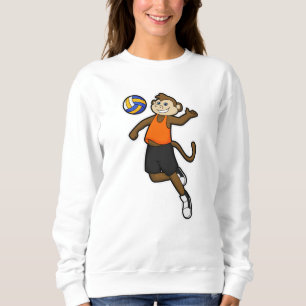 Monkey as Volleyball player with Volleyball Sweatshirt