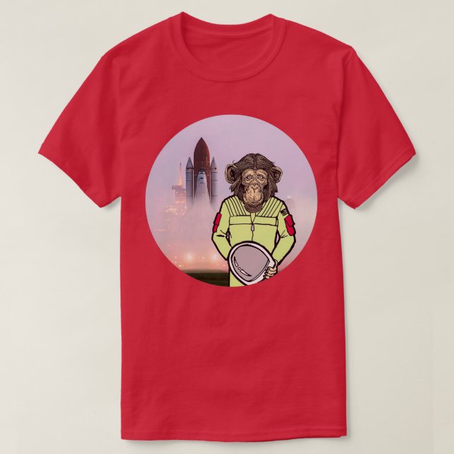 Monkey Astronaut Crew T-Shirt (Design Front)