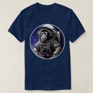 Monkey Astronaut Galaxy Circle T-Shirt