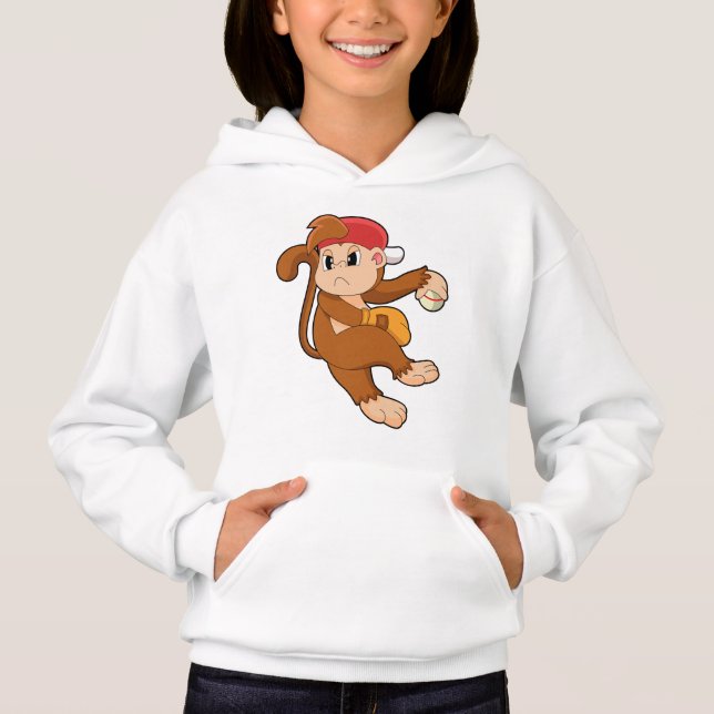 Monkey at Baseball with Baseball glove (Front)