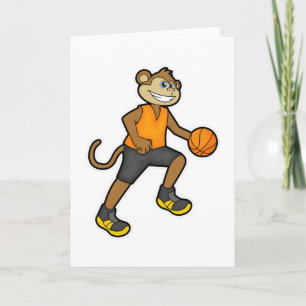 Monkey at Basketball Sports Card